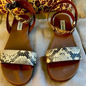 Steve Madden croc pattern sandals